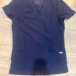 Figs Casma 3 pocket navy top XXS